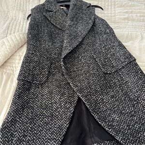 Michael Kors Collection Black and White Chevron Vest